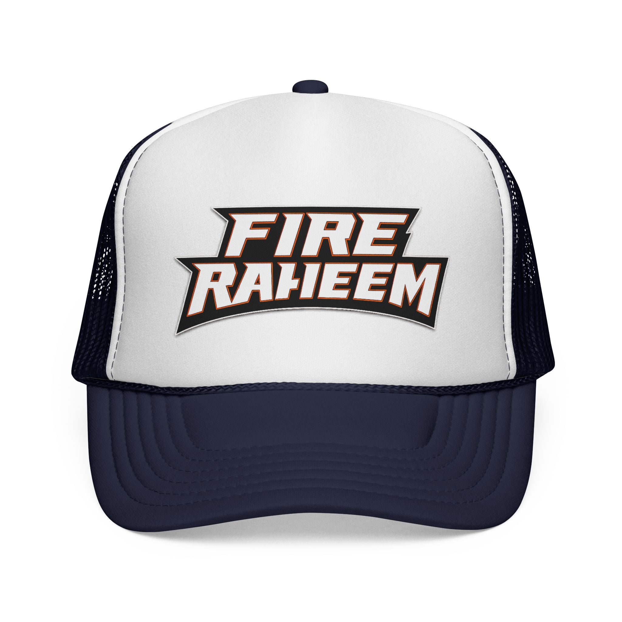 Fire Raheem Trucker Hat — Retro Mesh Cap