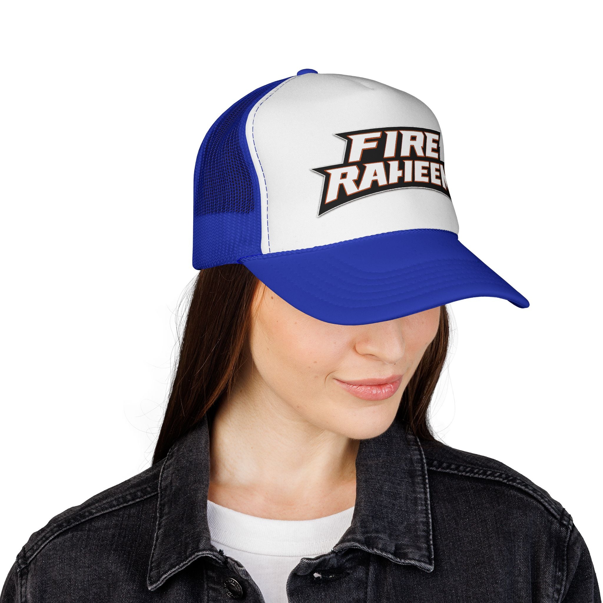 Fire Raheem Trucker Hat — Retro Mesh Cap