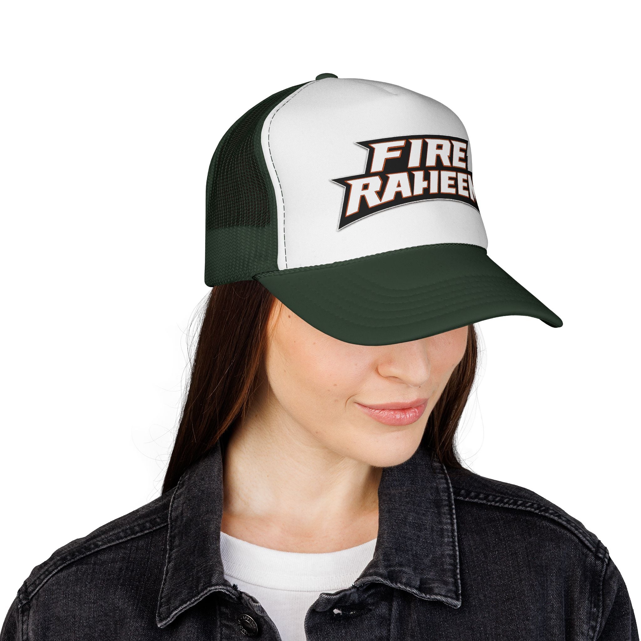 Fire Raheem Trucker Hat — Retro Mesh Cap