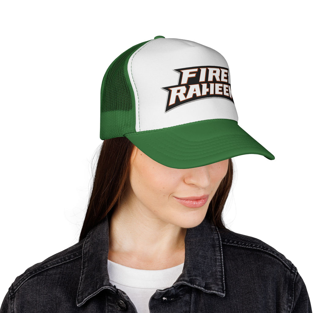 Fire Raheem Trucker Hat — Retro Mesh Cap