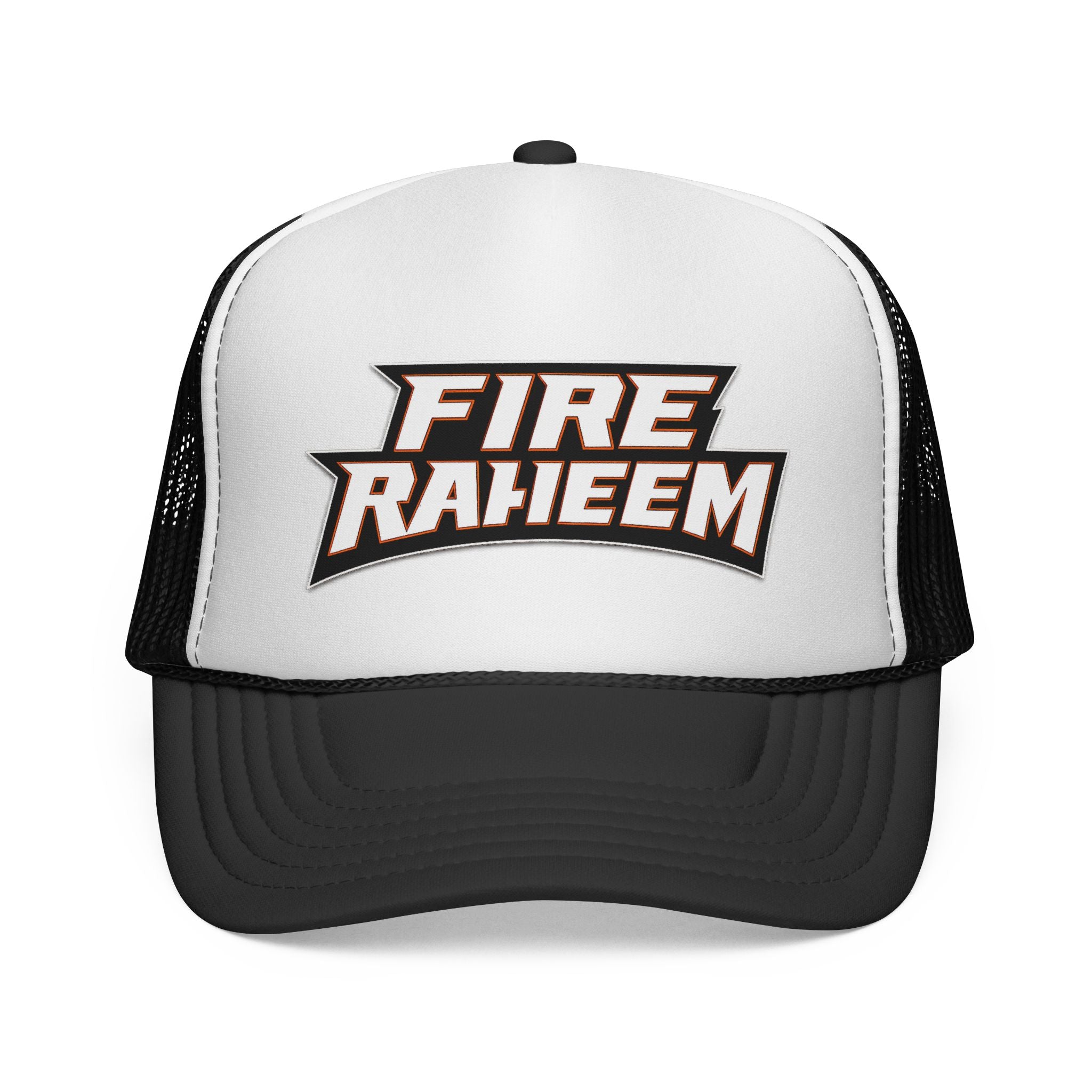 Fire Raheem Trucker Hat — Retro Mesh Cap