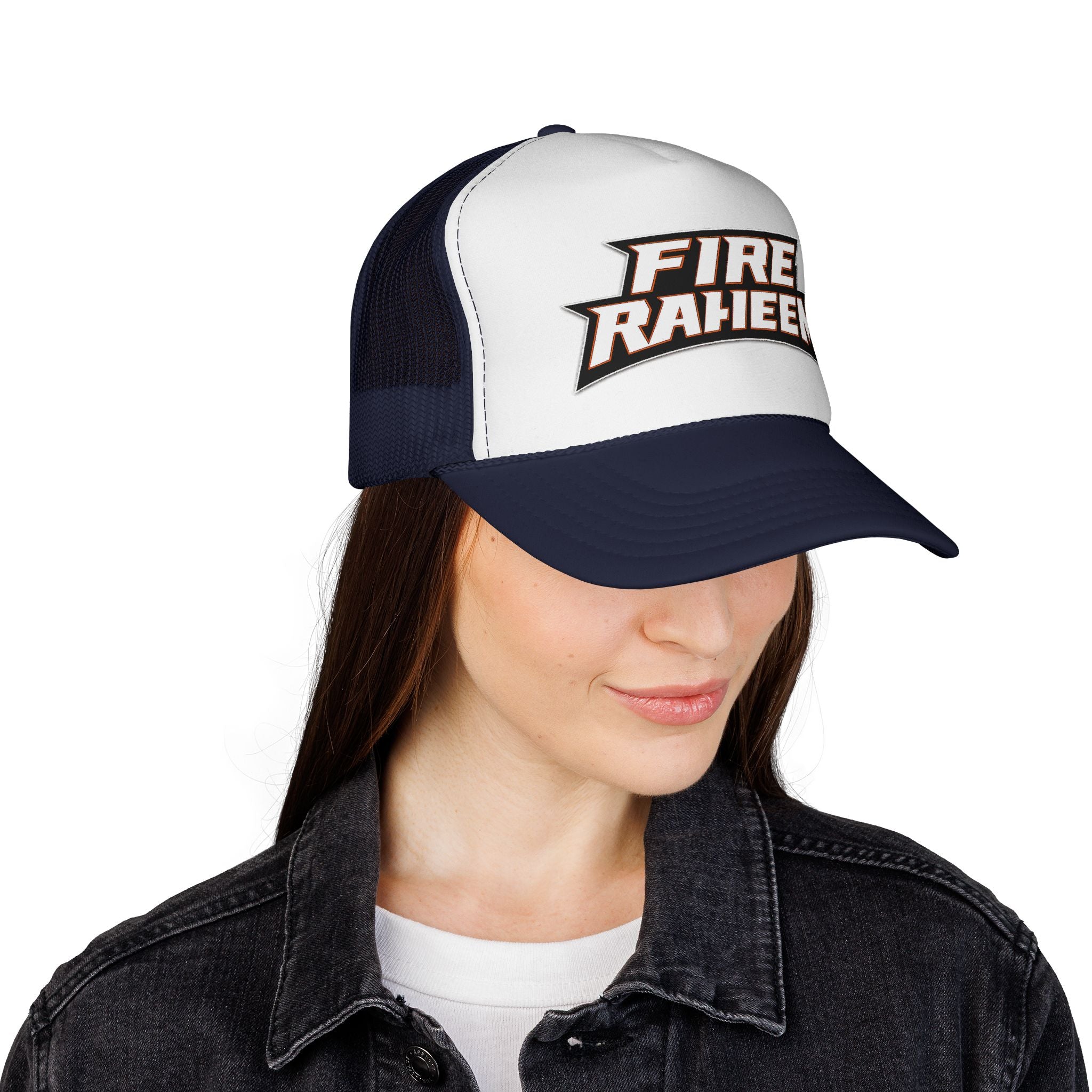 Fire Raheem Trucker Hat — Retro Mesh Cap