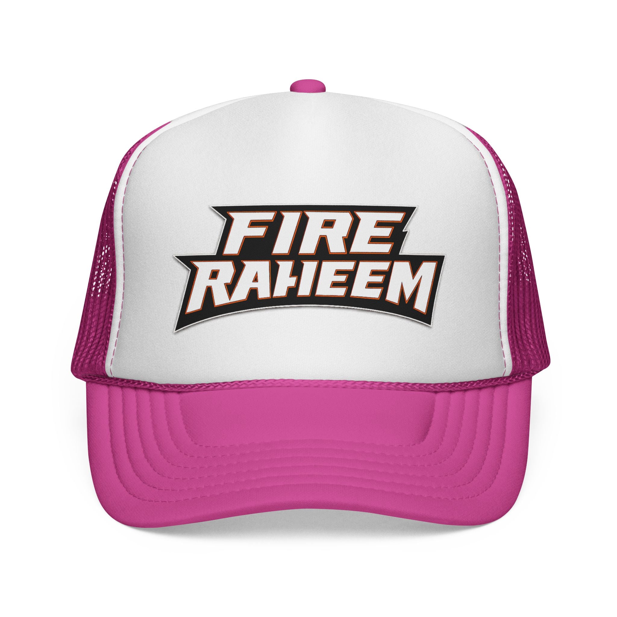 Fire Raheem Trucker Hat — Retro Mesh Cap