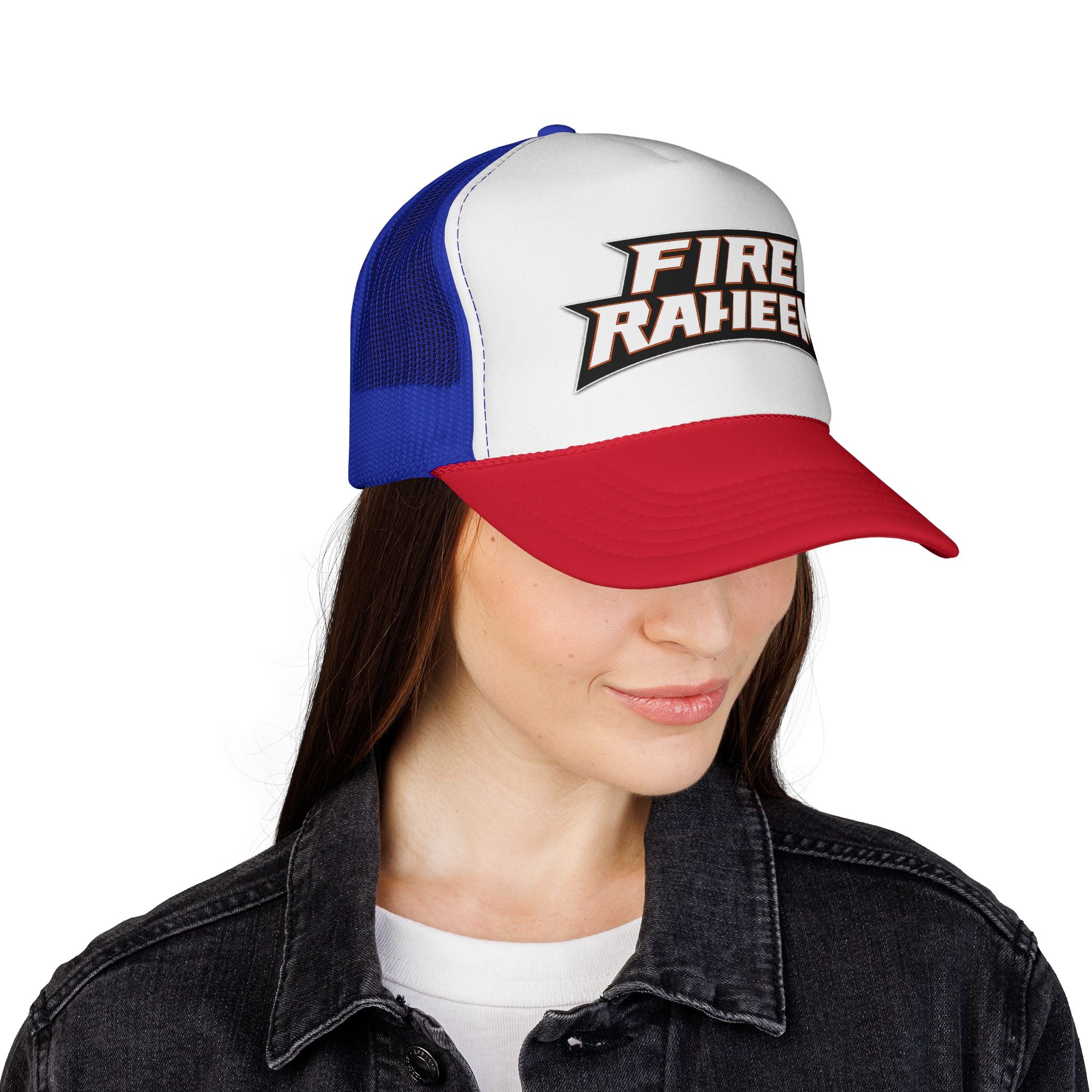 Fire Raheem Trucker Hat — Retro Mesh Cap
