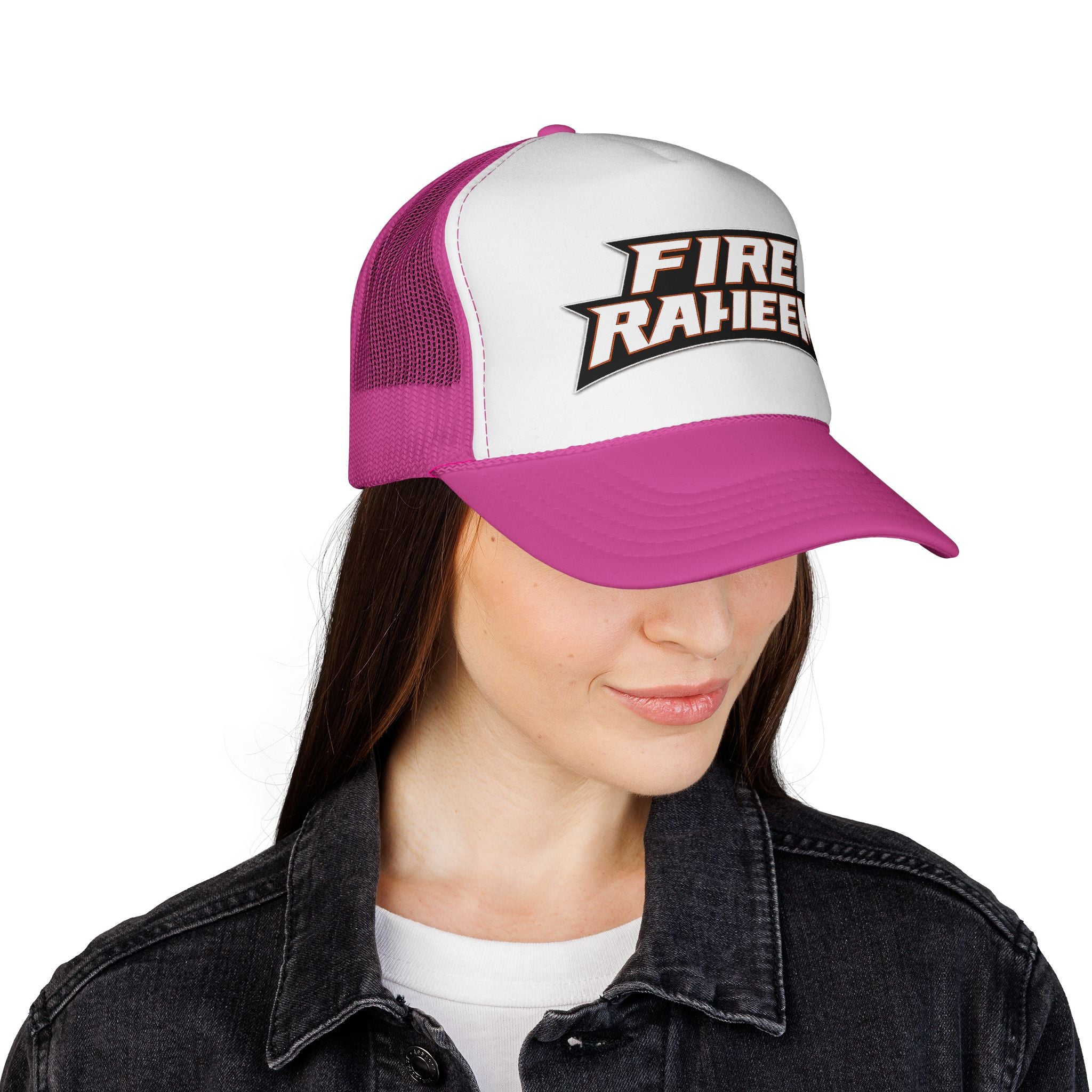 Fire Raheem Trucker Hat — Retro Mesh Cap