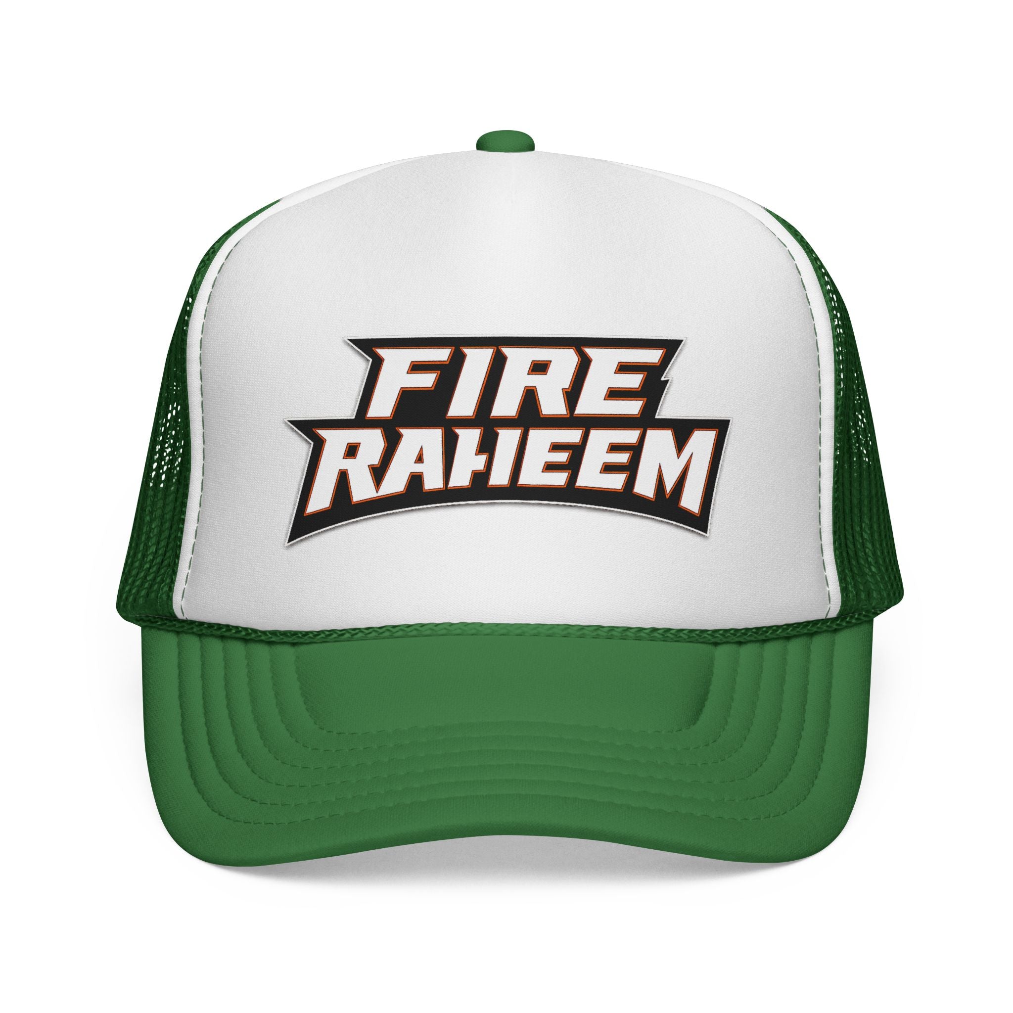 Fire Raheem Trucker Hat — Retro Mesh Cap